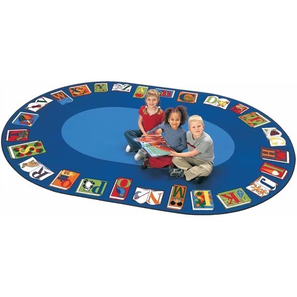 Reading by the Book 8.25 ft. x 11.67 ft. Oval Carpet, Carpets For Kids, Mfr#: 2616